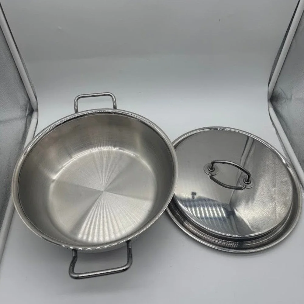 Silga Design Milano Teknika 18/10 Stainless Steel 28cm Casserole Pan with Lid